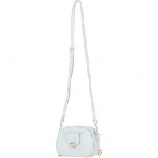 Ashwood Leather Compact Crossbody Bag with Twist Lock & Adjustable Strap - White Y-53 Ashwood Leather Compact Crossbody Bag with Twist Lock & Adjustable Strap - White Y-53