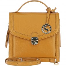 Ashwood Leather Compact Flap Over Handbag with Detachable Crossbody Strap - Mustard Y-54 Ashwood Leather Compact Flap Over Handbag with Detachable Crossbody Strap - Mustard Y-54