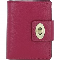 Ashwood Leather Twist Lock Purse - Raspberry Y-60 Ashwood Leather Twist Lock Purse - Raspberry Y-60