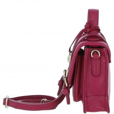 Ashwood Leather Twist Lock Small Satchel - Raspberry Y-61 Ashwood Leather Twist Lock Small Satchel - Raspberry Y-61