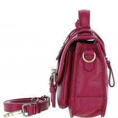 Ashwood Leather Twist Lock Large Satchel - Raspberry Y-63 Ashwood Leather Twist Lock Large Satchel - Raspberry Y-63