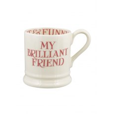 Emma Bridgewater Pink Toast My Brilliant Friend 1/2 Pint Mug Emma Bridgewater Pink Toast My Brilliant Friend 1/2 Pint Mug