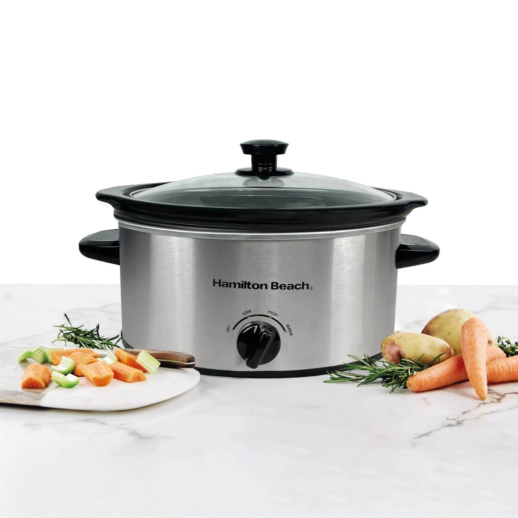 Hamilton Beach The Comfort Cook 3.5L Slow Cooker - Silver Hamilton Beach The Comfort Cook 3.5L Slow Cooker - Silver