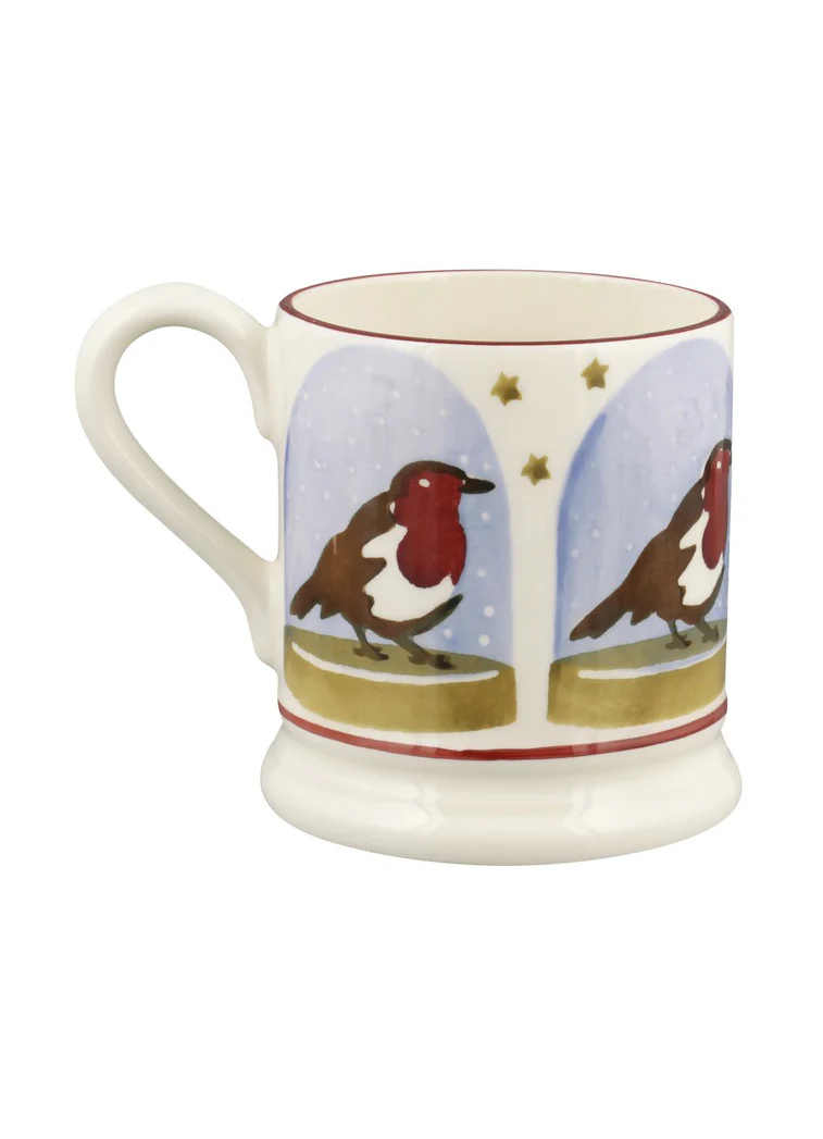 Emma Bridgewater Robin Snow Globe 1/2 Pint Mug Emma Bridgewater Robin Snow Globe 1/2 Pint Mug