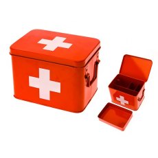 Present Time Medicine Box Cross - Red Present Time Medicine Box Cross - Red