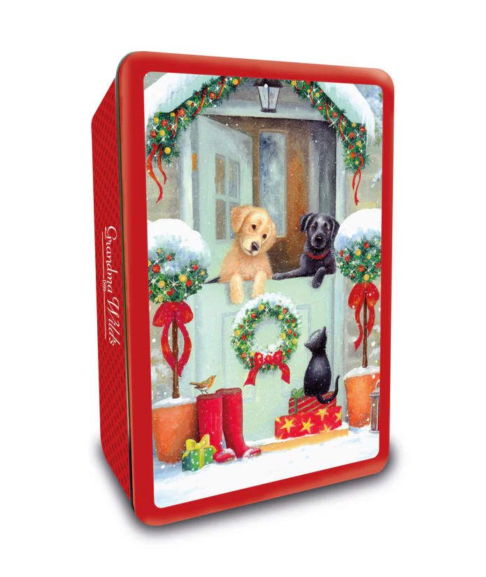 Grandma Wild's Puppies at Door Tin with Assorted Biscuits 300g Grandma Wild's Puppies at Door Tin with Assorted Biscuits 300g