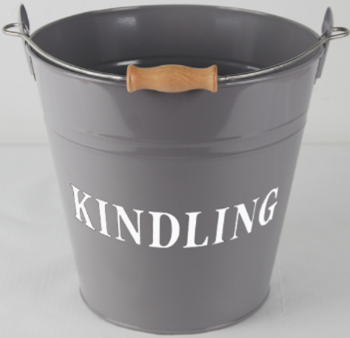 Inglenook Premium Kindling Bucket Grey Inglenook Premium Kindling Bucket Grey