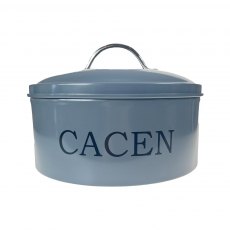 CACEN Round Tin | Serif Font, Grey & Chrome