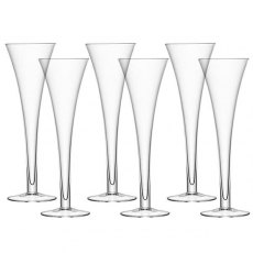 Hollow Stem Champagne Flute Clear S/6 Hollow Stem Champagne Flute Clear S/6