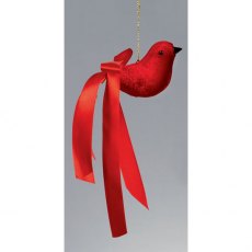 20cm Velvet Bird Ribbon Tail