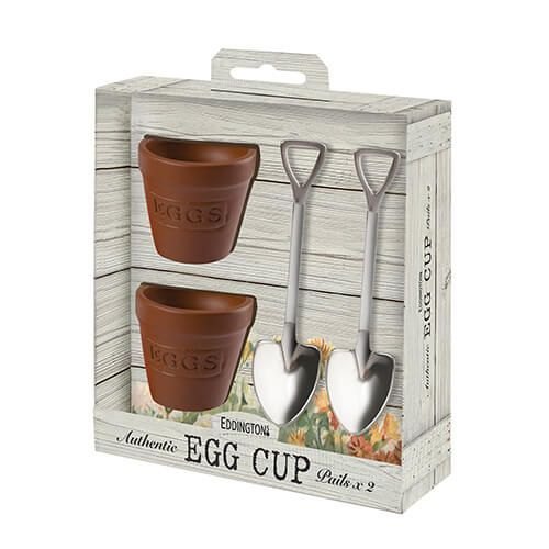 Flower Pot & Shovel Egg Cup Pails