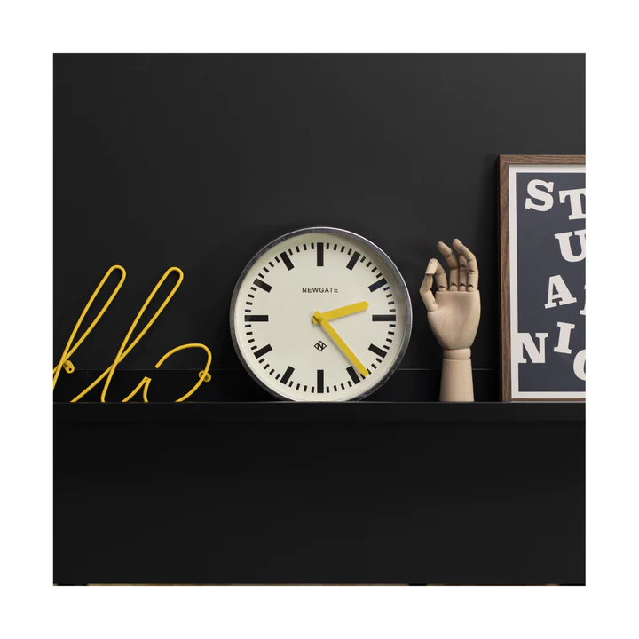 Newgate Luggage Wall Clock in Galvanised and Yellow At Portmeirion Portmeirion Online