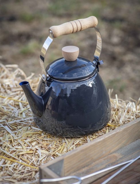 Garden Trading Enamel Stove Kettle - Carbon