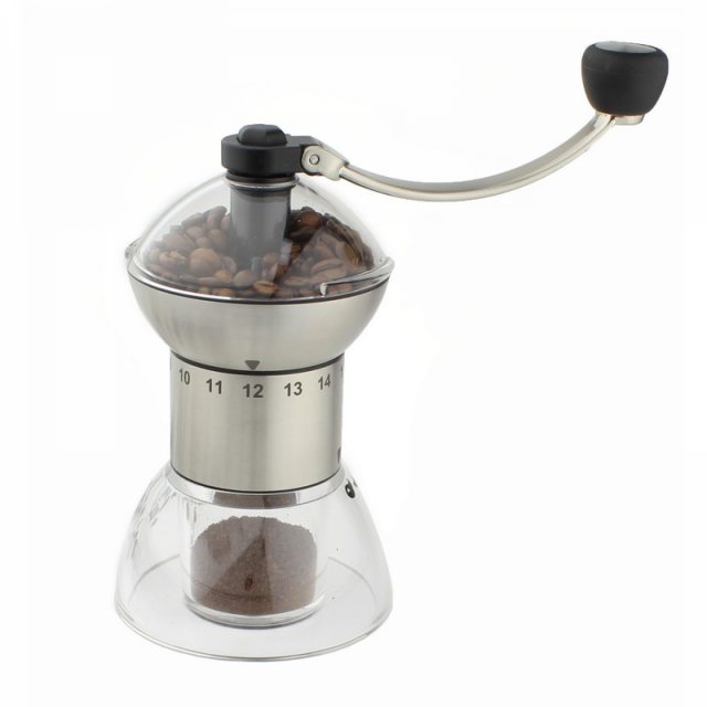 Grunwerg S/S & Acrylic Adjustable Coffee Grinder