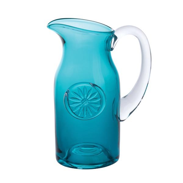 Dartington Slim Flower Jug - Daisy / Teal