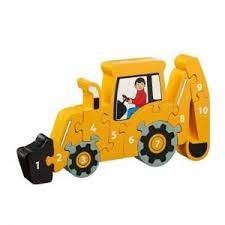 Lanka Kade Yellow Digger 1-10 Wooden Jigsaw