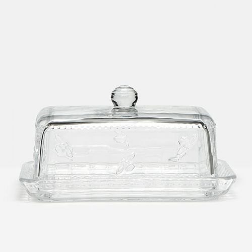 Joules Glass Butter Dish Bees