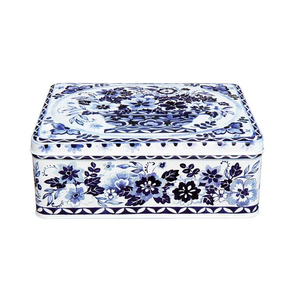 Claire Winteringham Blue & White Deep Rectangular Tin