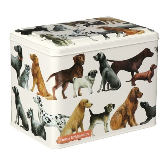 Emma Bridgewater Dogs Extra Large Caddy With Cornish Clotted Cream Shortbread 320g