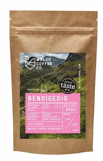 Welsh Coffee Co. Bendigedig Whole Bean Coffee 250g