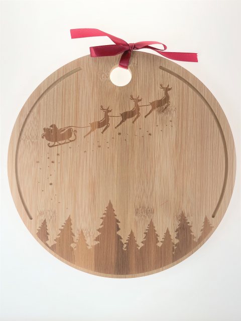 Christmas Round Chopping Board