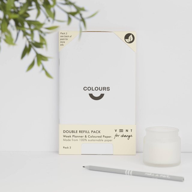 VENT for Change Weekly Planner Double Refill Pack 2. MyPlan and Coloured Paper