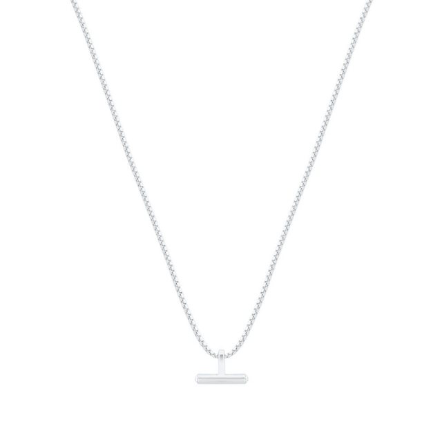 Tipperary Crystal T-Bar Pendant Silver