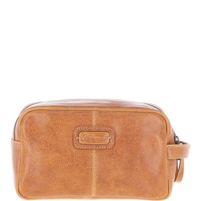 Ashwood Chelsea Gents Leather Wash Bag (Chestnut)