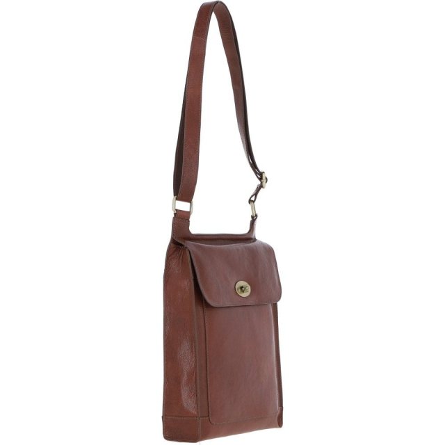 Ashwood Michigan Leather Crossbody Smart Phone Bag - Cognac