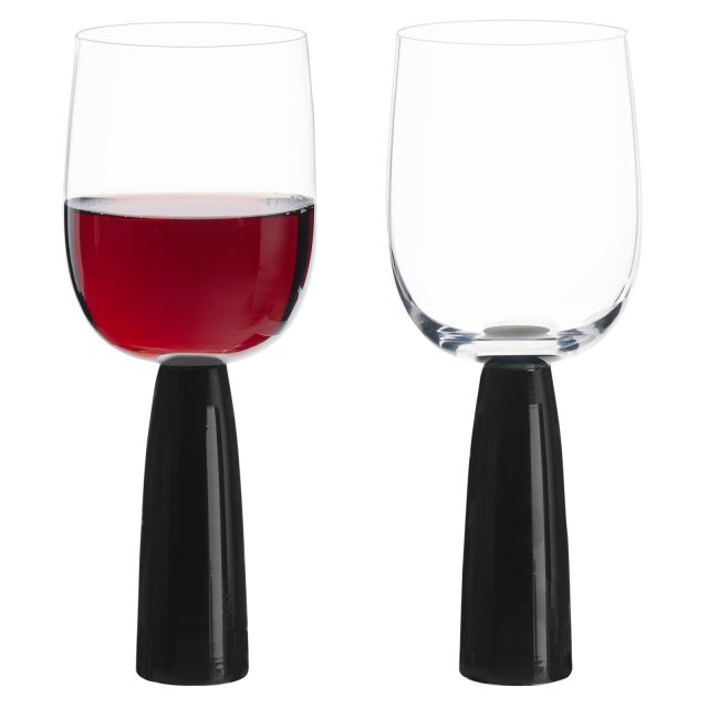 Anton Studio Designs Oslo Wine Glasses Black Set of 2