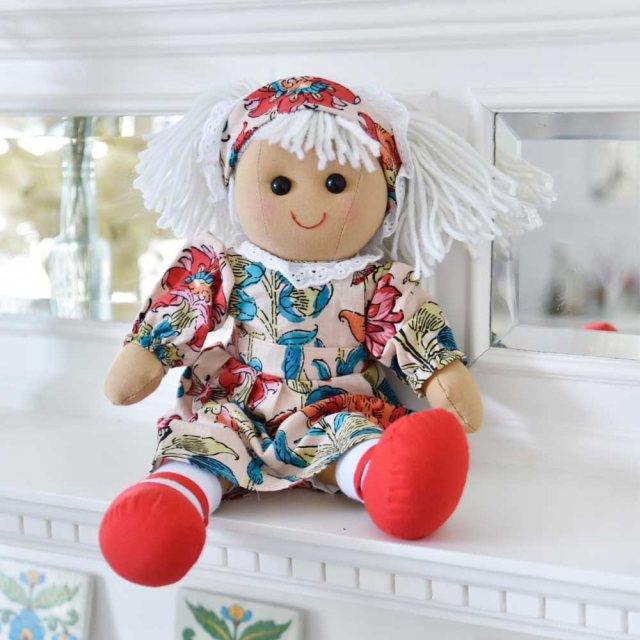 Powell Craft Rag Doll with Floral Garden Dress