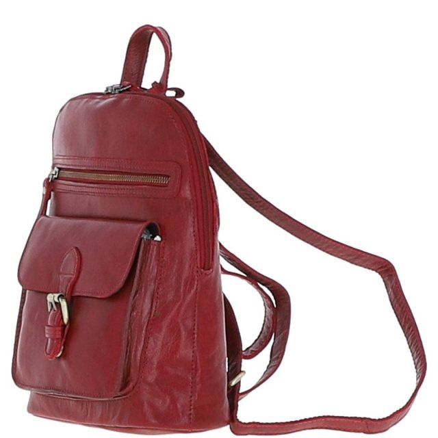 Ashwood Leather Small Vintage Leather Backpack Red G 25