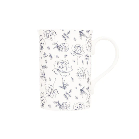 Siip Floral Mug Navy White