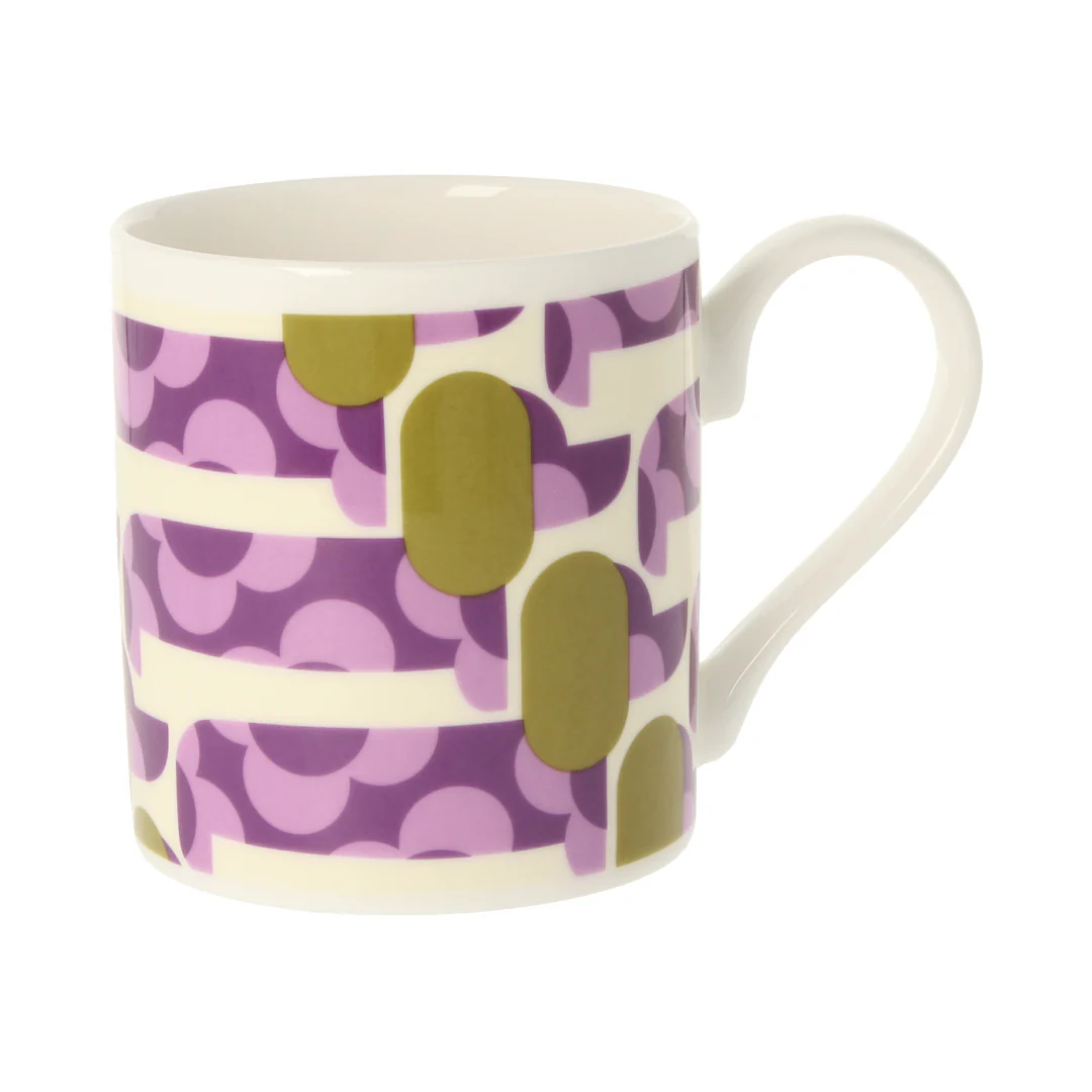 Orla Kiely Dog Show Purple & Olive Mug