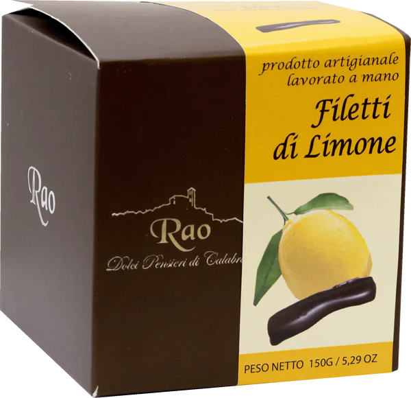 Dolci Pensieri di Calabria Candied Lemon Peel In Dark Chocolate 150g