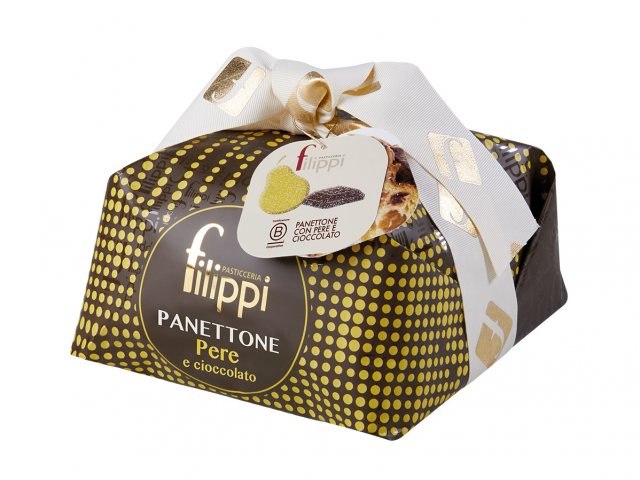 Filippi Panettone With Pear & Dark Chocolate Drops 500g