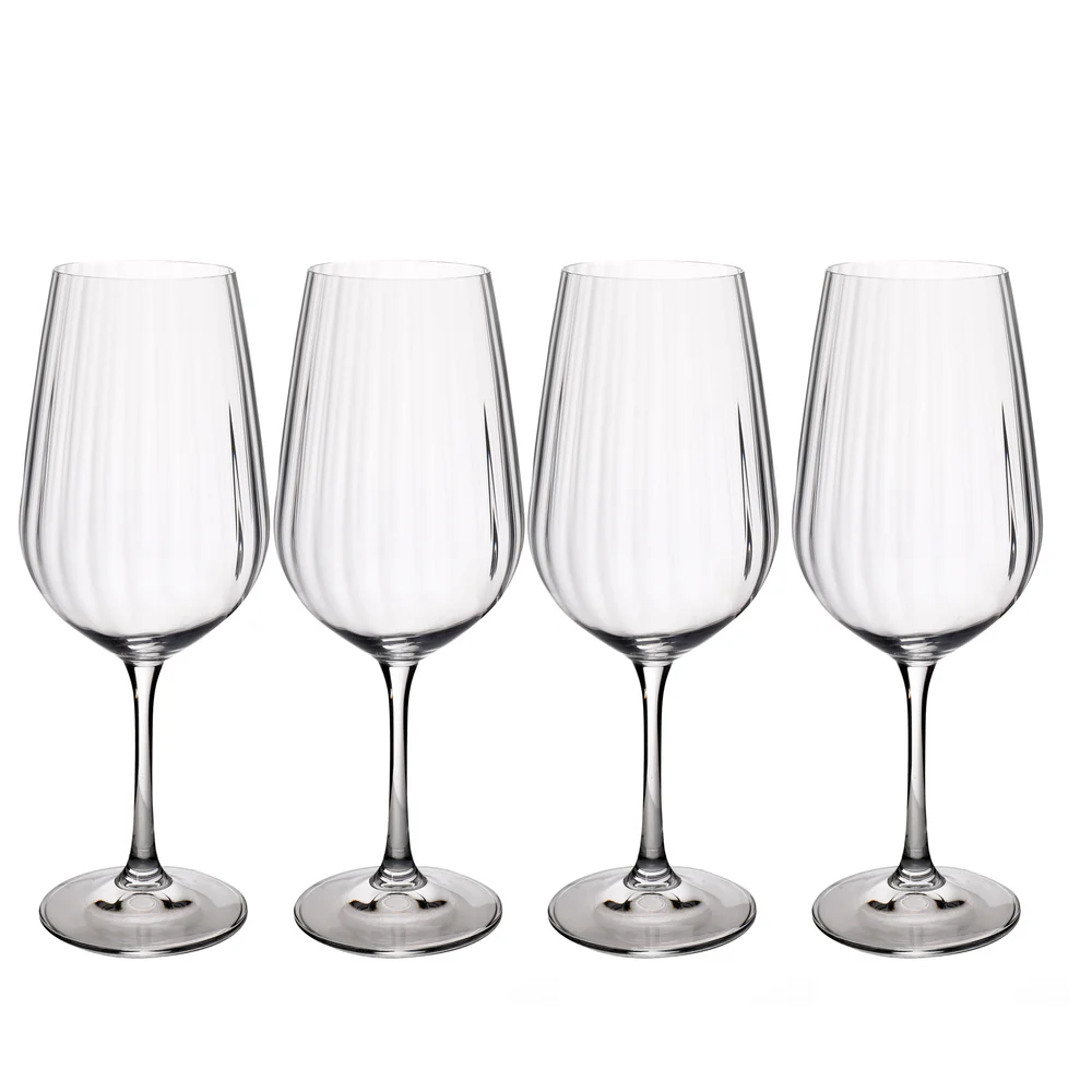 Mikasa Treviso Crystal Red Wine Glasses Set of 4