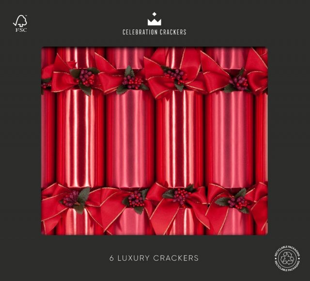 Crimson Christmas 13'' Luxury Christmas Cracker (6 Pack)