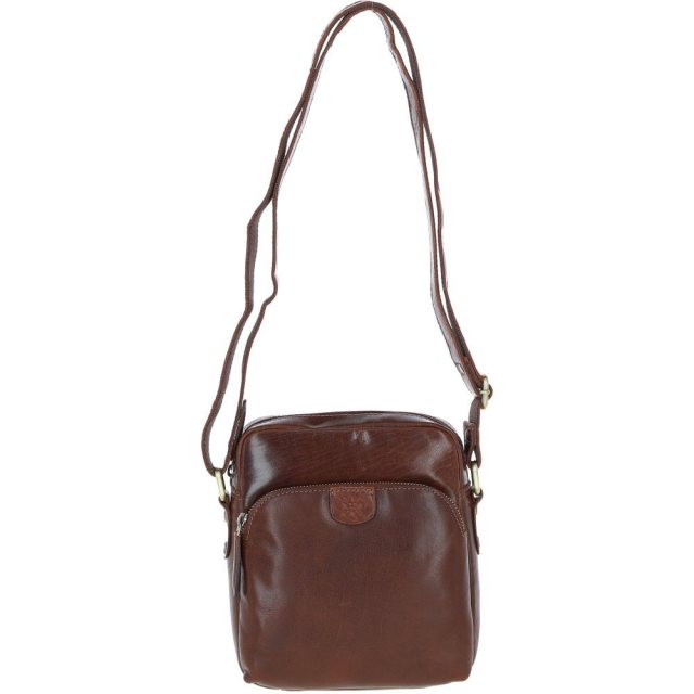 Ashwood Leather Mens Messenger Body Bag Chestnut Tan T- 79