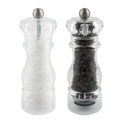 Grunwerg G Mill 6600 2 Piece Clear Acrylic Salt & Pepper Mill Set