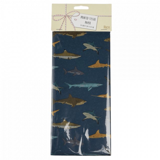 Rex London Rex London Tissue Paper Sharks (10 Sheets)