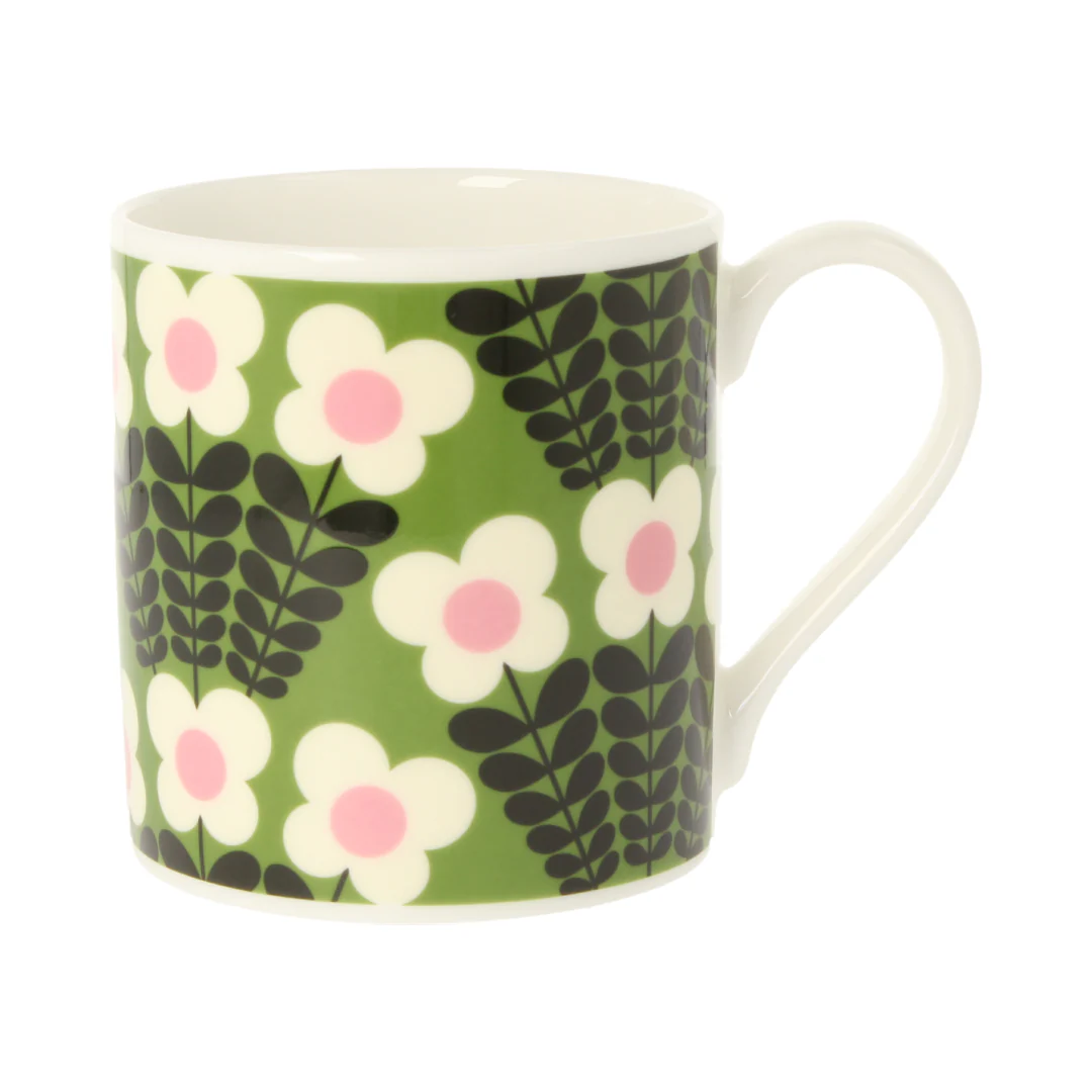 Orla Kiely Bunch Of Stems Green Quite Big Mug