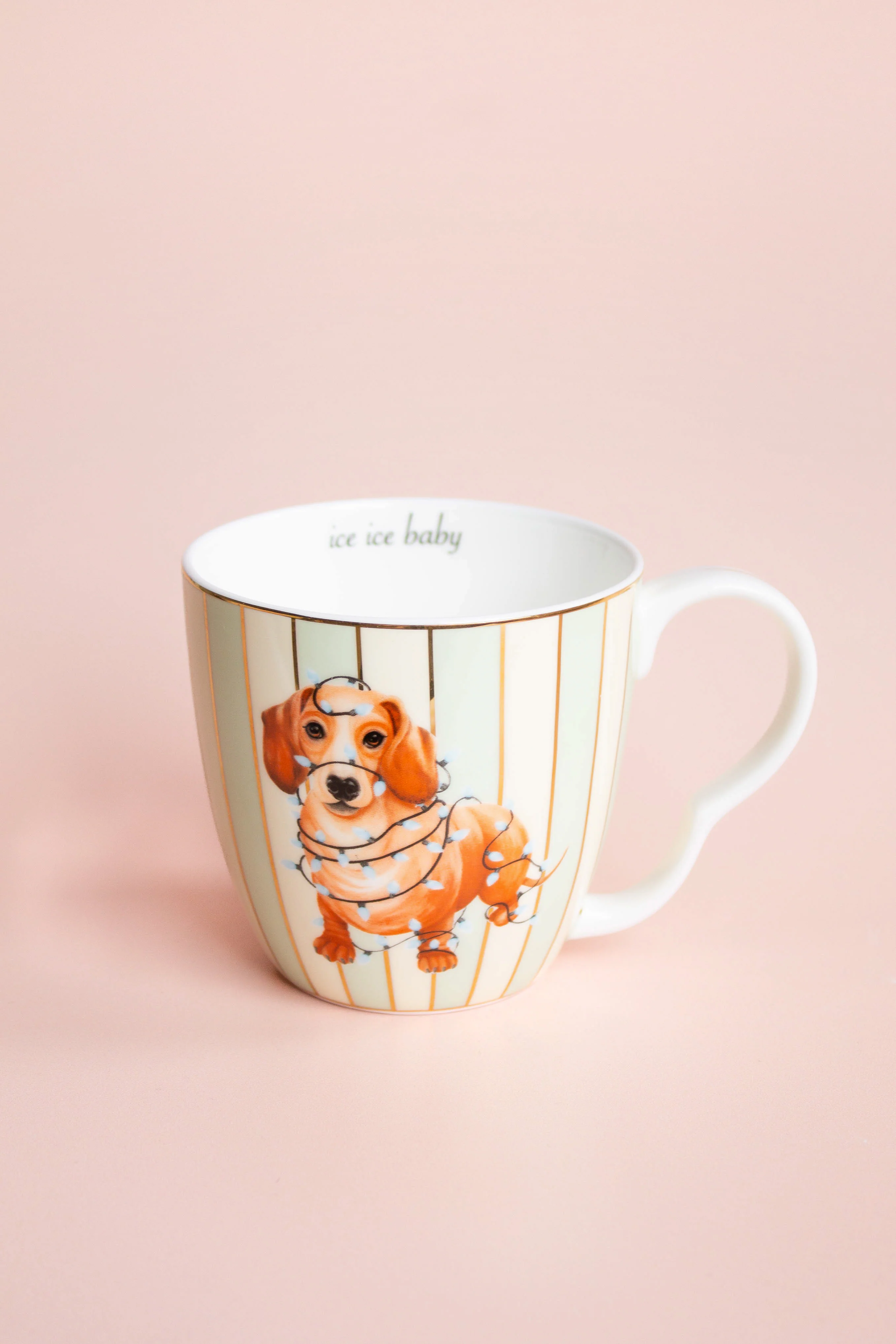 Yvonne Ellen Christmas Sausage Doggie Large Mug