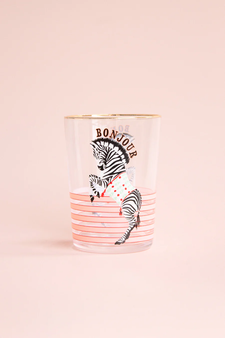 Yvonne Ellen Zebra Hi Ball Glass