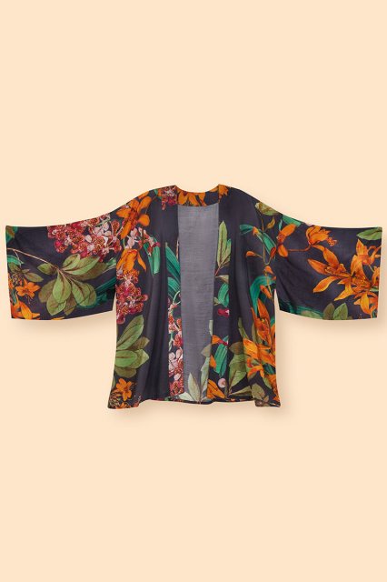 Powder Botany Bliss In Charcoal Kimono Jacket