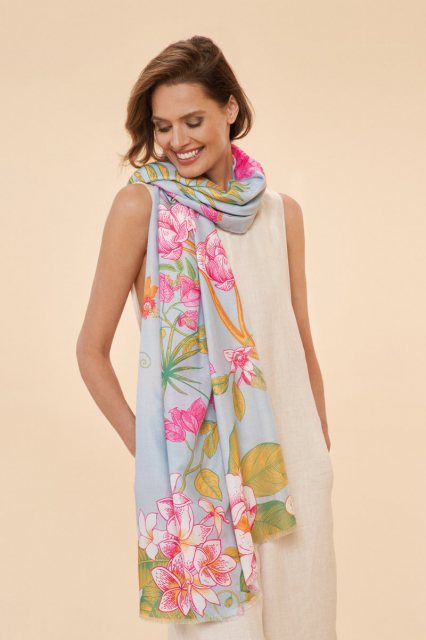 Powder Printed Floral Jungle Scarf Lavender