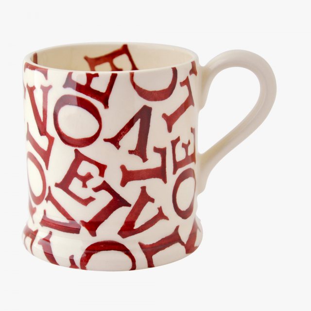 Emma Bridgewater L.O.V.E Polka Red 1/2 Pint Mug