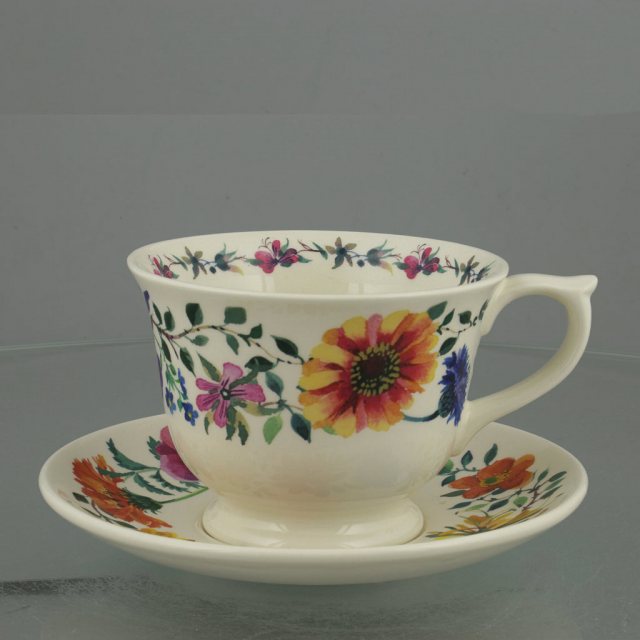 Emma Bridgewater Garden Flowers Large Teacup & Saucer