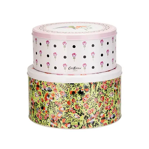 Cath Kidston Painted Table Cake Tins Set of 2