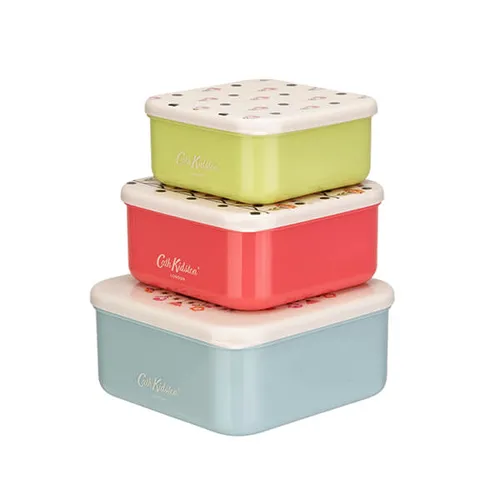 Cath Kidston Painted Table Set of 3 Square Snack Boxes